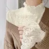 Camiseta Interior de Terciopelo con Encaje de Cuello Alto para Mujer en Invierno, Camisa Gruesa Versátil, Top de Malla Francesa