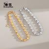 Pulsera de Plata de Ley S925 Hilo de Cuentas Redondas Ojo de Gato Destello Fantasma Estilizado para Mujer Cuentas de Transferencia Estilo Nacional Todo Fósforo Lujo Ligero