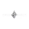 Aretes de titanio F136 con forma de cruz de diamante y zirconia 5A, joyería para piercing de titanio G23 con rosca interna