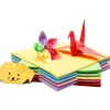 Artesanato em papel dobrável a4 papel cartão colorido papel cartão quadrado para crianças guindaste de origami rosa materiais para fazer jornal copiado à mão papel cartão duro