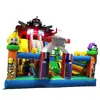Castillo Inflable de Princesa de Dibujos Animados para Exteriores, Trampolín Inflable Grande con Tobogán, Castillo Travieso Cuadrado, Equipo de Parque Infantil