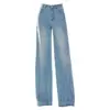Jeans rectos de cintura alta para mujer, adelgazantes, con intrincado detalle de pedrería, nueva colección otoño 2026, pantalones largos versátiles y elegantes