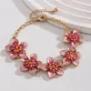 Pulseira Ajustável Flor Tridimensional Estilo Novo Transfronteiriça Europeia e Americana, Pulseira de Design Nicho, Joia de Luxo Leve de Alta Qualidade