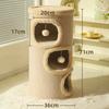 Marco para Gatos Escalada Nido para Gatos Árbol para Gatos Integrado Multicapa Agujero Árbol para Gatos Invierno Doble Capa Rascador para Gatos Invierno Casa para Gatos Invierno Cálido