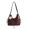 2026 Nuevo Bolso de Hombro Individual Retro de Gamuza y Felpa de Nicho para Mujer, Bolso Tote de Cuero Suave de Gran Capacidad, Bolso de Axila Versátil y de Moda