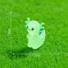 Paisagem em miniatura com figura hexagonal de dragão que brilha no escuro, decoração DIY de terrário com musgo, artesanato em resina, pequeno ornamento de mesa