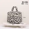 Bolsa de Maquiagem de Veludo com Estampa de Leopardo, Bolsa de Armazenamento Portátil de Grande Capacidade, Necessaire de Viagem, Direto do Fabricante
