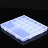 Nueva Caja de Almacenamiento Transparente de Plástico PP con Ranuras Fijas para Tarjetas de 18+2 Rejillas Grandes Caja de Joyería a Granel Caja de Joyería a Prueba de Polvo