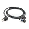 Cable de Datos USB 3.0 Am a USB 3.0 Af Curvado a la Derecha Personalizado con Tornillos, Cable Adaptador de Datos, Cable de Extensión