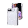 Adequado para iPhone Duo, Capa de Celular Magnética com Padrão Ondulado e Textura Fosca, Dobrável com Proteção do Eixo Central