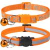 Collar reflectante de 2 piezas para gato de gran venta en Amazon, adecuado para mascotas pequeñas, hebilla de seguridad ajustable, cascabel