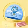 Touca de Natação 2026 Nova Desenho Animado Aparência de Alta Qualidade Impermeável Antiderrapante Não Esticável Alta Elasticidade Silicone Touca de Natação Infantil Atacado