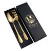 S cross-border Amazon 1010 faca de comida ocidental, garfo e colher brilhante aço inoxidável utensílios de mesa faca de bife doméstico e garfo caixa de cor