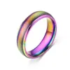 Moda Europeia e Americana Novo Esmalte Sensível à Temperatura Selagem Sete Cores Anel que Muda de Cor Banda Lisa Anel de Casal Sensível à Temperatura Vendedor Quente do AliExpress
