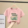 Camiseta de Manga Corta de Algodón Puro para Niños 2026 Verano Nuevo Estilo Casual Versátil Top de Verano Camiseta de Moda