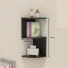 Estante de esquina triangular de almacenamiento para pared, separador de esquina de almacenamiento para pared de dormitorio, estante de esquina montado en la pared para mesita de noche