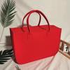 Bolso de fieltro nuevo con cremallera de alta gama, de moda, de gran capacidad, para regalo empresarial, bolso de mano para compras.