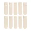 26 Nuevos Calcetines de Malla Hueca Blancos Puros para Primavera/Verano Estilo Delgado Acumulación de Pelo Estilo Burbuja Ins Versátil Seda de Morera