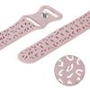 Correa de silicona transpirable con estampado de leopardo para Apple Watch iWatch Series, hebilla de mariposa, color sólido