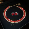 Brincos Pingente Gota d'Água com Strass Estilo Coreano, Corrente para Clavícula da Moda Versátil, Conjunto de Joias de Luxo Leve de Alta Qualidade