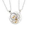 Collar de Pareja Luna Estrella Cadena para Clavícula Femenina Joyería con Colgante de Luna Creciente Simple Venta al por Mayor