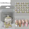 Acessórios de Unha Artística Novos Transfronteiriços Pérola Japonesa Borda Chanfrada Strass Laço Tridimensional Bolsa de Metal Decorações de Unha