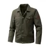 Jaqueta Masculina Transfronteiriça Lapela Jaqueta Retro Americana Roupa Exterior Tecido T400 Mãe-Filho Sarja Confortável Respirável Durável