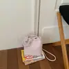 Bolso Cubo de Lunares Estilo Coreano, Patrón de Estrellas a la Moda, Fresco y Elegante, Dulce Bolso de Hombro con Cordón para el Trabajo y los Viajes, Bolso Cruzado de Moda