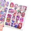 Novo produto: Caderno Fofo de Grupo de Meninas de Demon Slayer com Bolso Porta-Adesivos Três em Um e Pingente, Papelaria Feminina para Estudantes
