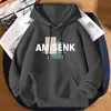 Sudadera con capucha para hombre de marca moderna estilo americano, ropa con capucha engrosada nueva para otoño/invierno 2025, chaqueta versátil holgada y elegante para hombre