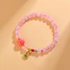 Pulsera de cristal en polvo natural al por mayor, cuentas de loto, juego hueco de calabaza, pulsera de mujer pequeña y fresca, joyería, éxitos