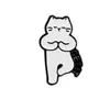 Broche de Gato Yoga, Insignia Metálica Linda de Dibujos Animados, Accesorios Creativos Personalizados para Ropa, Decoraciones Unisex