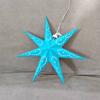 Pantalla de papel plegable multiángulo de 7 ángulos con forma de estrella de papel azul, gran oferta transfronteriza, lámpara LED navideña, decoración para sala de estar y dormitorio
