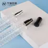 Botella de Vidrio Transparente con Patrón de Rombo Rectangular para Perfume, Botella con Atomizador, Botella Vacía Dispensadora de Cosméticos, Botella Portátil de Muestra