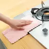 Trapo Absorbente No Pegajoso de Terciopelo de Coral para Limpieza de Cocina, Esponja Descontaminante Engrosada, Paño para Lavar Platos de Doble Cara Bicolor