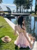 Sueño Submarino 2609 Especial al por Mayor Nuevo Estilo Hada Falda de una Pieza Estilo Conservador Cubre Vientre Adelgazante Traje de Baño para Aguas Termales