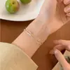 Pulsera Popular de Perlas con Cuentas Online para Mujer Diseño de Nicho Lujo Ligero Gama Alta Simple Temperamento Joyería Versátil Venta al por Mayor