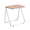 Mesa Cuadrada Plegable Portátil de Metal Transparente Minimalista de Moda Seleccionada Cuidadosamente para Oficina y Estudio