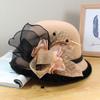 Gorros de Lana para Otoño e Invierno, Sombreros Retro Británicos, Sombreros de Moda Versátiles y Elegantes para Mujer, Sombreros tipo Cubeta para Viaje, Sombreros para Banquetes de Celebridades