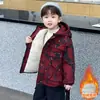 Chaqueta de Trabajo de Invierno para Niños con Forro de Terciopelo Estilo Coreano Parka Gruesa Bonita y Cálida Ropa para Niños Pequeños y Niños Pequeños
