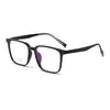Gafas de Marco Grande de Metal Tr90 con Patillas Metálicas Marco Negro Armazones Ópticos Graduados Se Pueden Personalizar Armazones al por Mayor para Hombres con Caras Grandes
