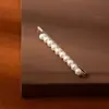 Pinza para el pelo de perlas estilo coreano para celebridades de internet para mujer, Pinza elegante para flequillo y patillas, Pinza Bb simple de alta gama al por mayor