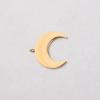 Venta Caliente Espejo Acero Inoxidable Luna Creciente Cuerno Colgante Colgante Accesorios para Joyería DIY 20*21mm