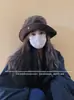 Sombrero de Pescador Retro de Lana Japonés para Mujer Otoño e Invierno 2025 Nuevo Simple Versátil Sombrero de Cubo Protector Solar