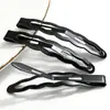Pinza Bb Minimalista Negra para Mujer, Pinza de Guisante con Encaje de 6 cm, Pinza Negra Mate para Flequillo Lateral, Herramienta de Peinado para Recoger Cabello Suelto
