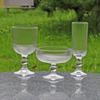 Copo de água de vidro transparente com listras verticais de aparência sofisticada, copo para bebida de café gelado com leite, copo de sobremesa, copo de vinho Champagne cauda de galinha