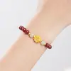 Nuevo Pulsera de Loto con Cuentas de Transferencia, Pulsera de Color Imitación Cinabrio, Regalo para Mejor Amiga y Novia, para Atraer Riqueza y Buena Suerte, Modelo para Mujer