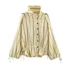 Conjunto de chaqueta a rayas de manga larga versátil y pantalones casuales para mujer, nuevo de moda de primavera y verano, estilo europeo y americano, comercio exterior