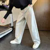 Calça de Moletom Casual Nova Outono 2026 Masculina de Perna Reta Solta com Corte Curvo, Calça Longa Solta de Alta Qualidade Tamanho Plus