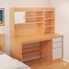 Armario con Escritorio de Computadora Integrado Escritorio de Dormitorio Principal Estantería Mesa de Madera Maciza con Simple Hogar Estudiante Escritorio de Computadora de Escritorio